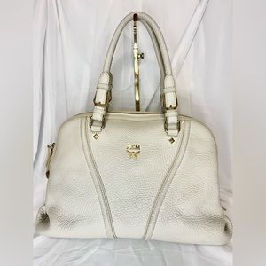 MCM Vintage Bowler Bag Cream